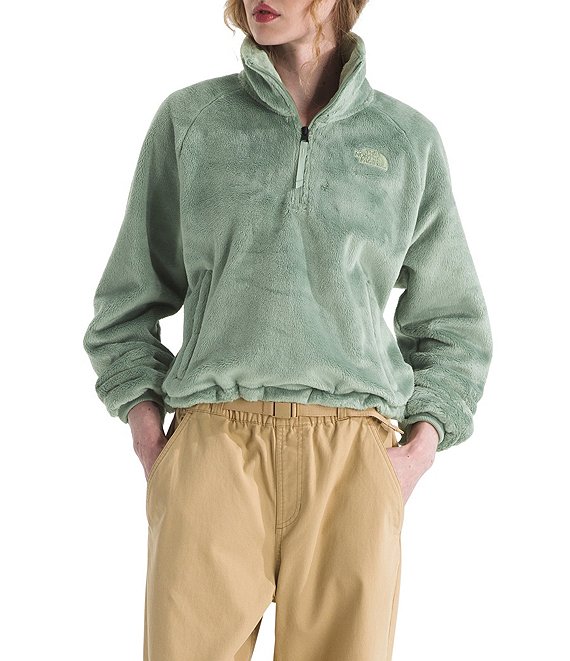 The North Face Osito Lux Fleece Half Zip Two Layer Stand Collar Pullover, Slate Moss - Image 1