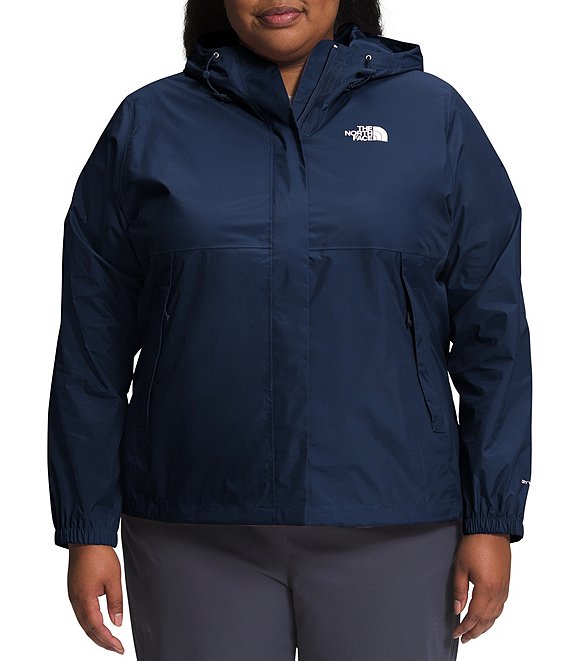 Color:Summit Navy - Image 1 - Plus Size Hooded Antora Jacket