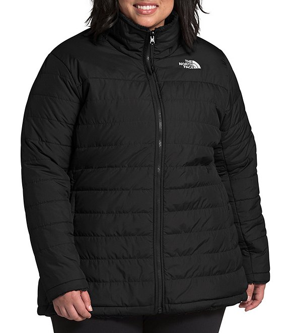 Color:TNF Black - Image 1 - Plus Size Mossbud Insulated Reversible Puffer Jacket