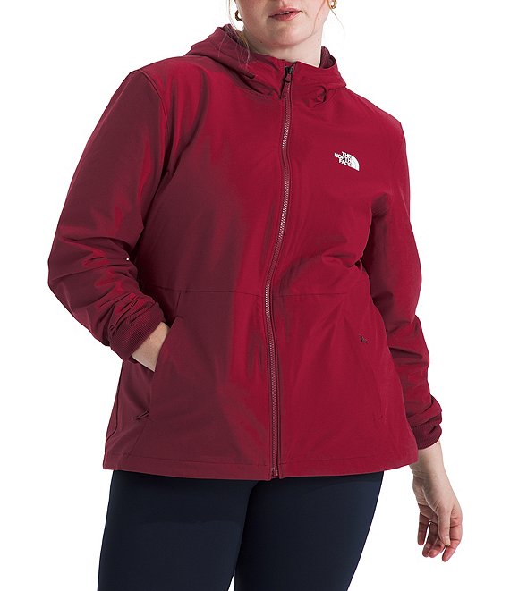 The North Face Plus Size Shelbe Raschel Soft Fleece Hoodie Neck Wind Resistant Front Zip Jacket Dillard s