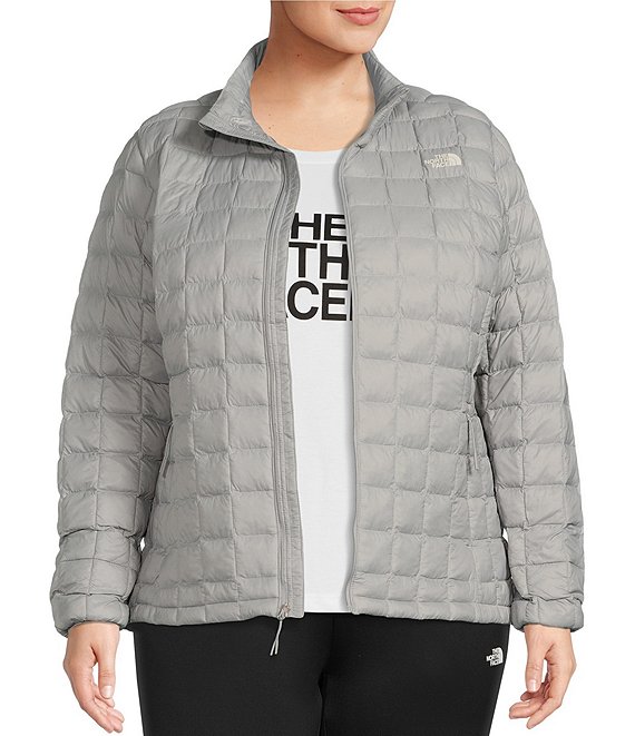Color:Meld Grey - Image 1 - Plus Size ThermoBall™ Eco Packable Quilted Hooded 2.0 Puffer Jacket