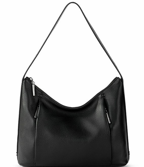 The Sak Soft Black Leather Purse Handbag with Braided Strap and Tassel  Charm | eBay