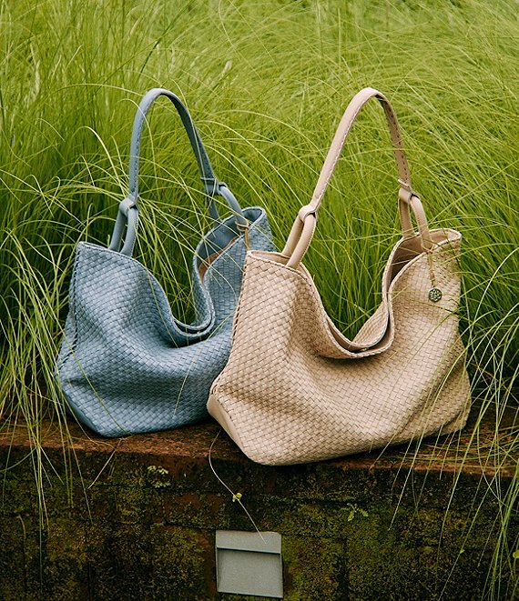 The Sak Large Leather Woven Slouchy Tote | Dillard's
