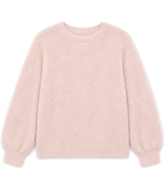 Theme NYC Big Girls Maya Fluffy Drop Shoulder Sweater