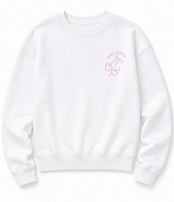 Theme NYC Big Girls #double;Mon Cherie#double; Molly French Terry Sweatshirt