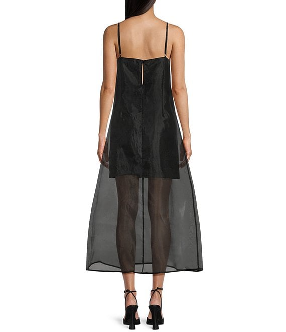 satin long dress black Shona Joy - La Lune Lace Back Maxi - Size:Petite-10 Dress Dillards White Suit accented by a sweep Filante
