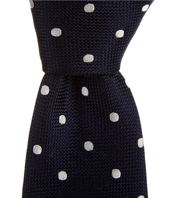 Thomas Pink Contrast Polka Dot Traditional Silk Tie