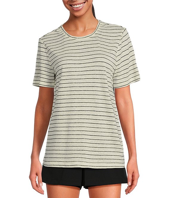 slub knit crew neck t shirt