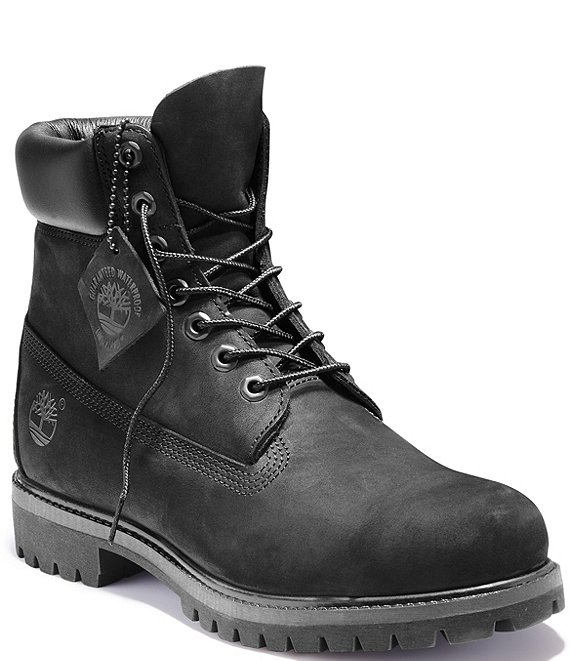 black timberland premium boots mens