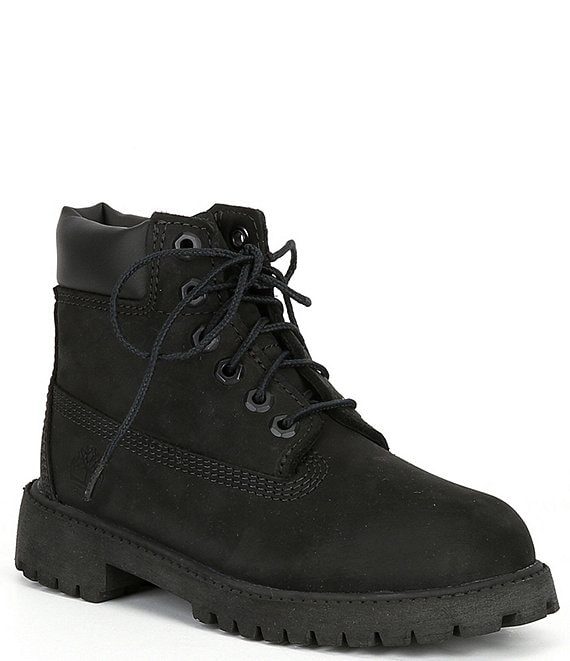 Color:Black - Image 1 - Kids' Classic 6#double; Waterproof Combat Boots (Youth)