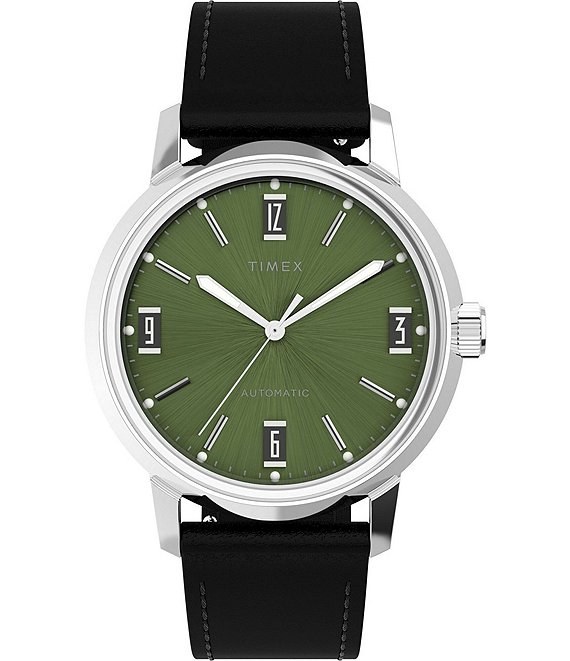 Timex Men's Marlin Automatic Leather Strap Watch