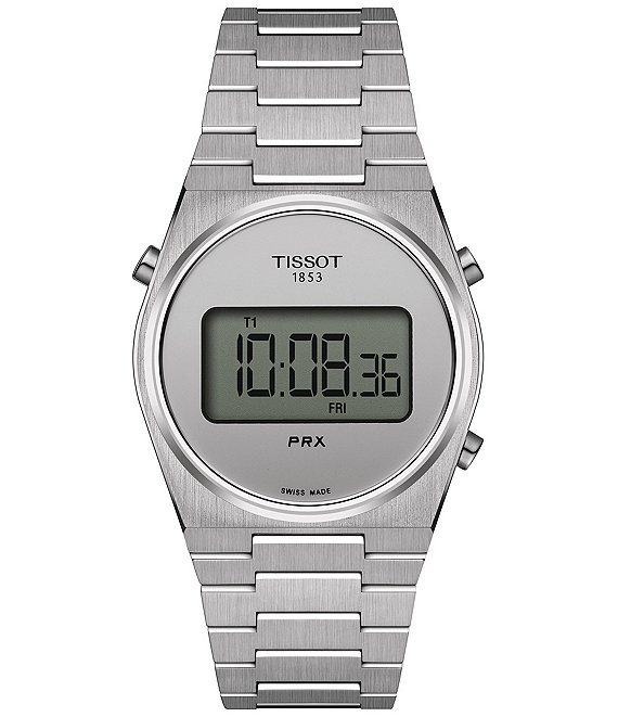 Tissot Unisex Prx Tonneau Digital Stainless Steel Bracelet Watch