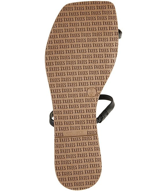 TKEES Colette Leather Metal Toe Loop Flip Flops | Dillard's