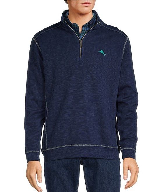 TOMMY BAHAMA Pullover Mens X-Large XL newest Blue NWT Long Sleeve Emfielder Half Zip