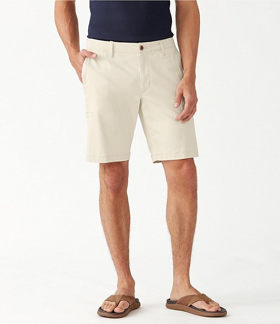 Color:Bleached Sand - Image 1 - Boracay Cargo Stretch 10#double; Inseam Shorts