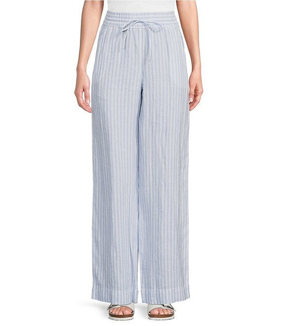 Tommy Bahama Cabana Woven Stripe Print High Rise Easy Pull-On Pants ...