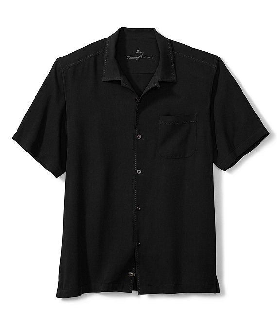 Tommy Bahama Hawaiian Herringbone Silk Short-Sleeve Woven Camp Shirt ...