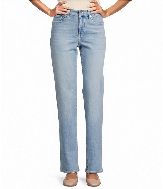 Tommy Bahama High Rise Straight Leg Denim Jeans, Castaway Wash - Image 1