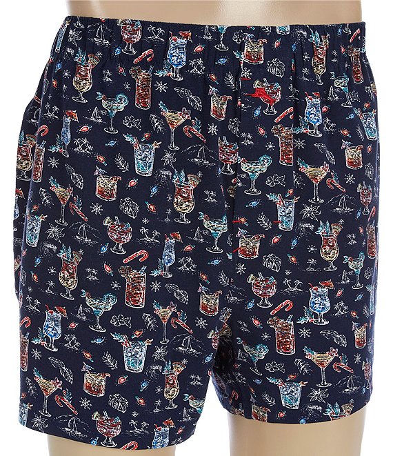 Tommy Bahama Holiday Drinks 4 1 4 double Inseam Knit Boxers