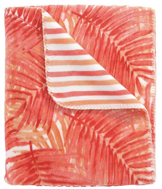 Tommy Bahama Hot Tropics Flannel Reversible Throw Blanket