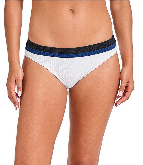 Tommy Bahama Island Cays Color Block Hipster Swim Bottom, White - Image 1