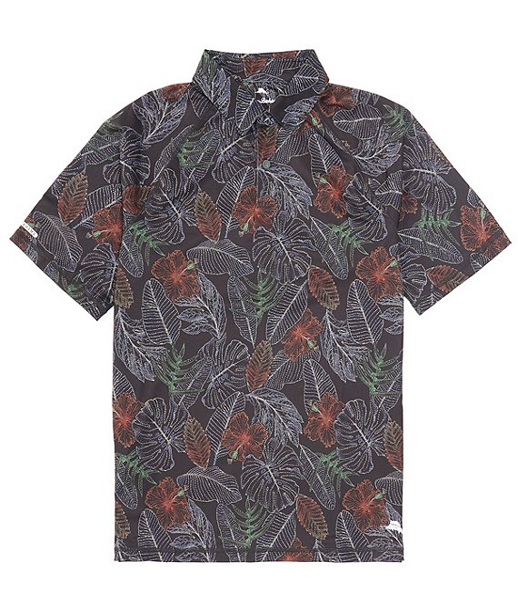 Tommy Bahama IslandZone Etched Fronds Short Sleeve Polo Shirt | Dillard's