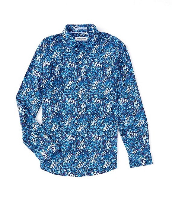 Tommy Bahama IslandZone Siesta Key Azul Fronds Long-Sleeve Woven Shirt ...