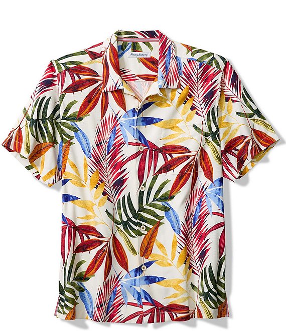 Tommy Bahama IslandZone Bahama Coast Nuevo Fronds Short Sleeve Woven Shirt, Mens, 2XL, Julius