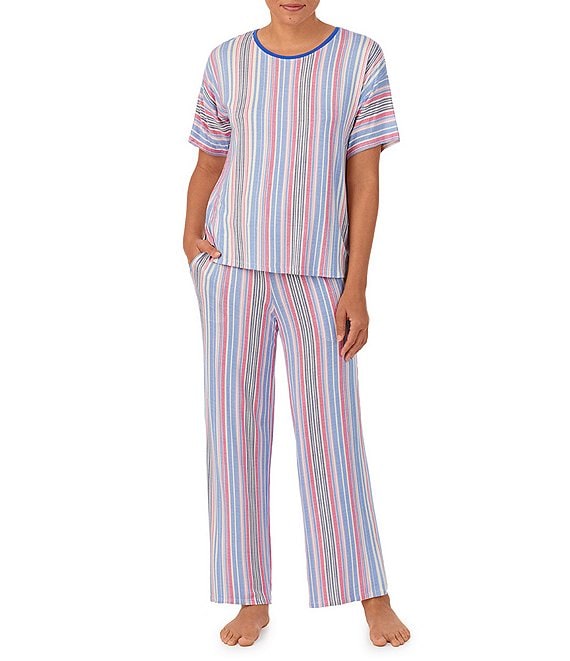 Tommy Bahama Knit Striped Short Sleeve Coordinating Pajama Set | Dillard's