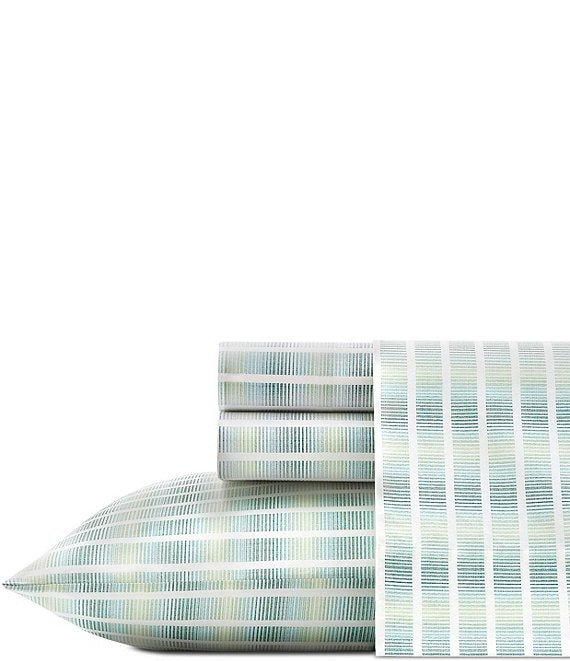 Color:Open Medium Green - Image 1 - Off The Grid Ombre Stripe Sheet Set
