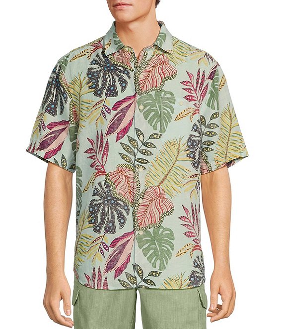 Tommy Bahama Sand Linen Retro Vines Short Sleeve Woven Shirt | Dillard's