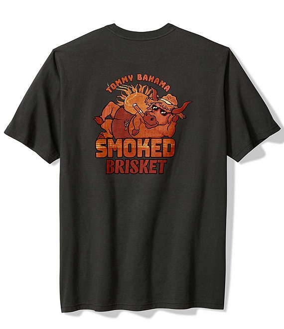 Tommy Bahama Smoked Brisket Short Sleeve T-Shirt, Coal - Image 1