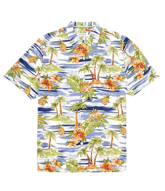 Tommy Bahama Veracruz Cay Horizon Isles Short Sleeve Woven Camp Shirt ...