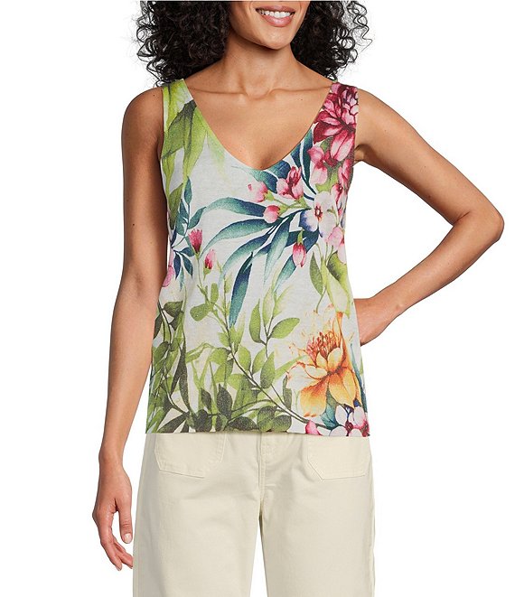 Tommy Bahama Verde Blooms Addison Lightweight Linen Blend V