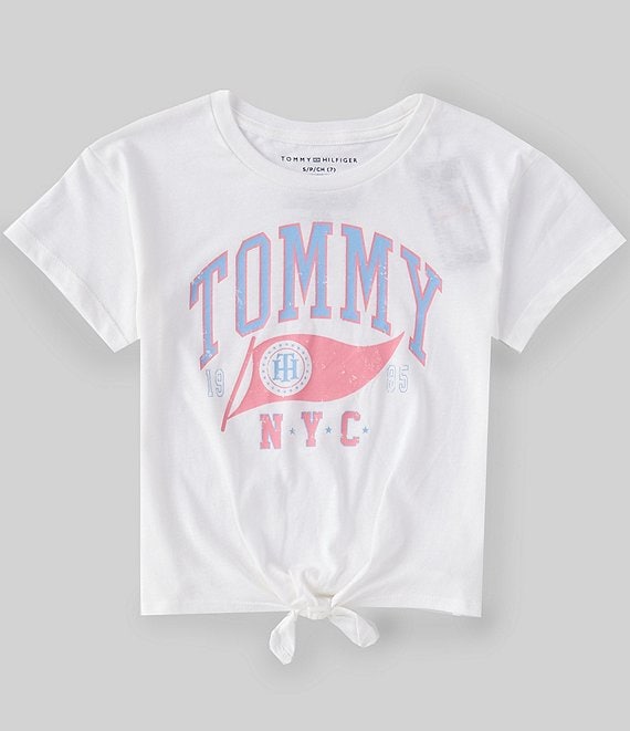 Videnskab Forskudssalg automatisk Tommy Hilfiger Big Girls 7-16 Signature Mascot Tie-Front Tee | Dillard's