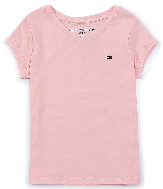 Tommy Hilfiger Big Girls 7-16 Short-Sleeve Basic V-Neck T-Shirt | Dillard's