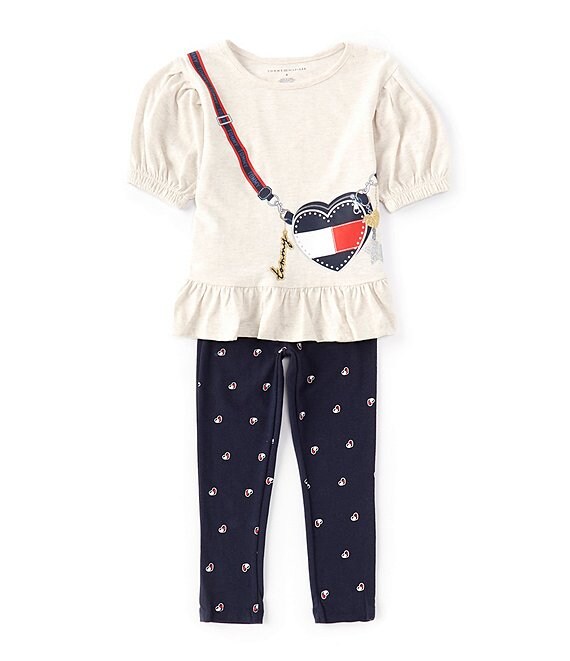 Tommy Hilfiger Little Girls 2T-6X The Heart Purse Tunic Top & Printed ...