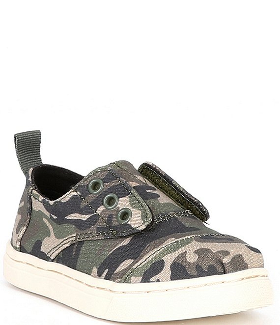 Color:Tan/Green Camo - Image 1 - Boys' Tiny Cordones Cupsole Camouflage Print Sneakers (Infant)