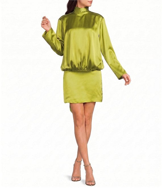 TOPSHOP Satin Scarf Mini Dress