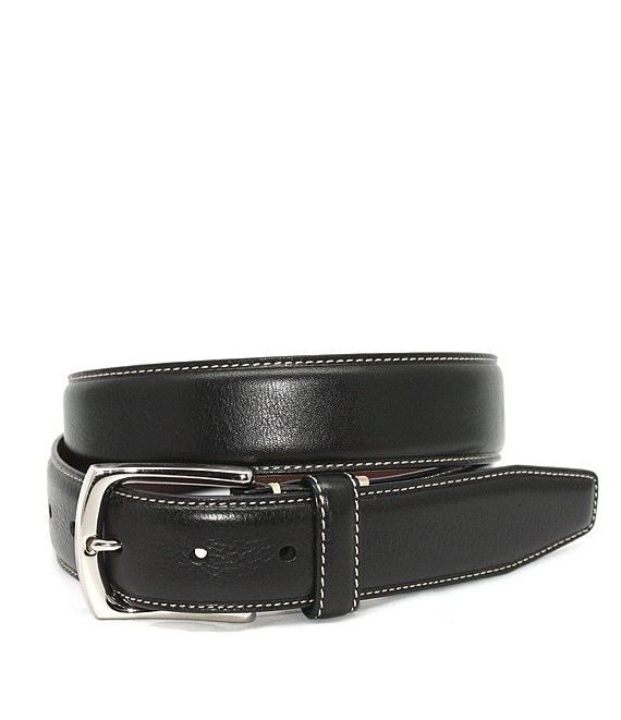 Torino Leather Company Stitched Edge Italian Leather Belt | Dillard's