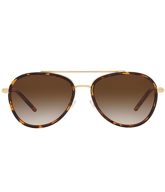 (90% new) Tory Burch Brown Gradient Aviator Sunglasses with Orange Case Tory Burch 7144U Progressive No Line Reading Sunglasses  main image 4