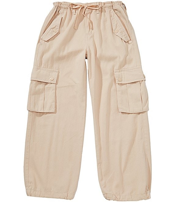 Tractr Big Girls Pull-On Cargo-Pocket Pants
