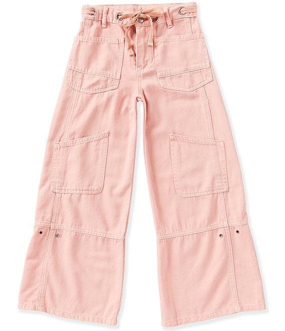 Tractr Big Girls Wide Leg Cargo Pants