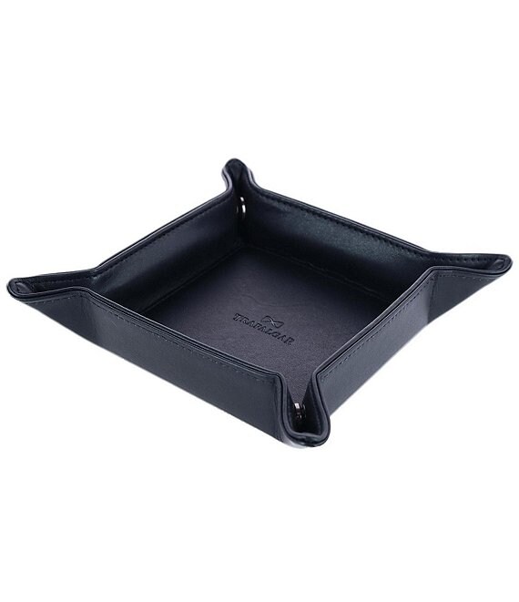 Trafalgar Carson Genuine Leather Snap Valet Tray 