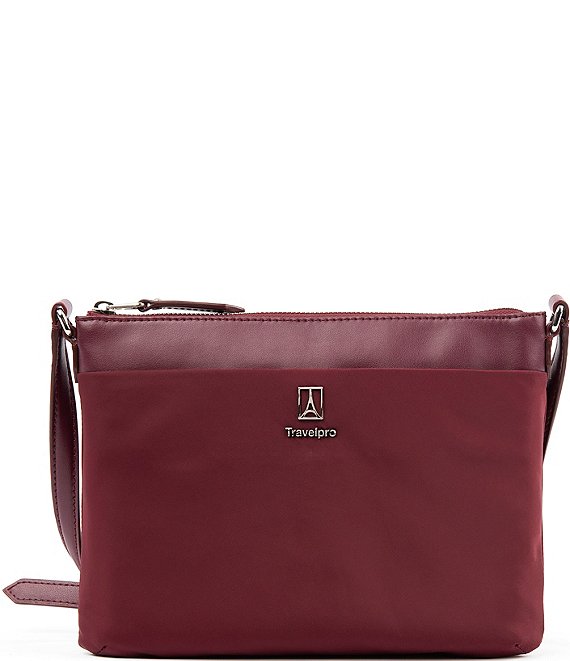 Plat leather crossbody bag