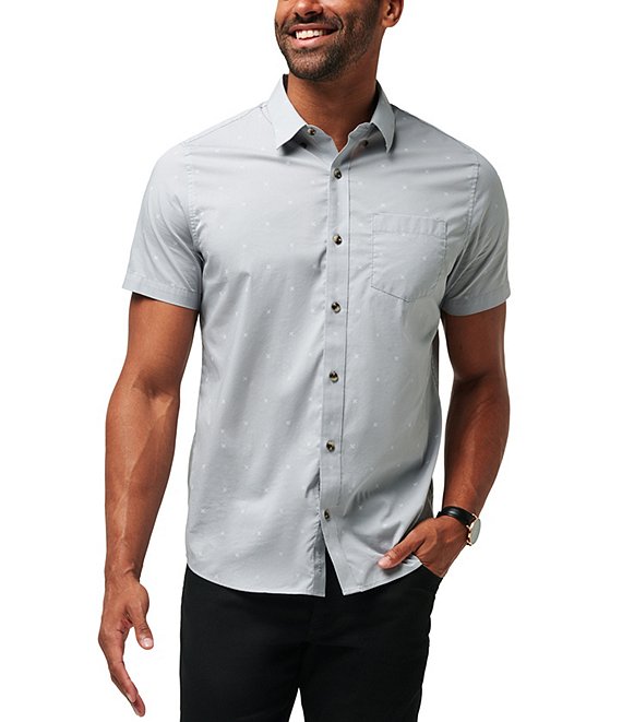 TravisMathew Across The Pond Short Sleeve Woven Shirt | Dillard's