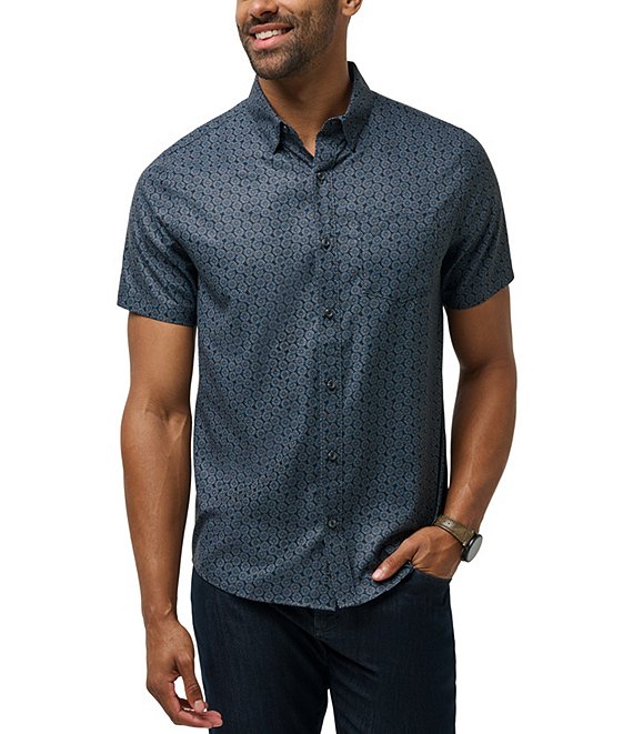 TravisMathew Country Mile Short Sleeve Woven Shirt | Dillard's