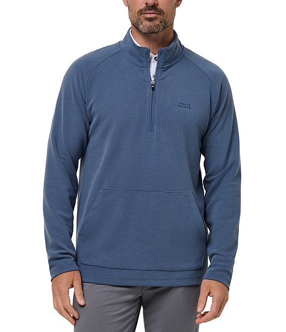 TravisMathew Performance Waffle Quarter-Zip Pullover