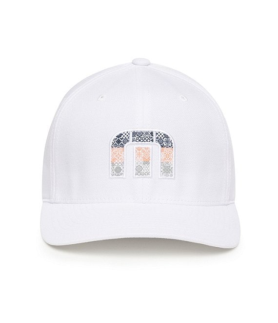 TravisMathew Swim with Dolphins Fitted Hat White S/M