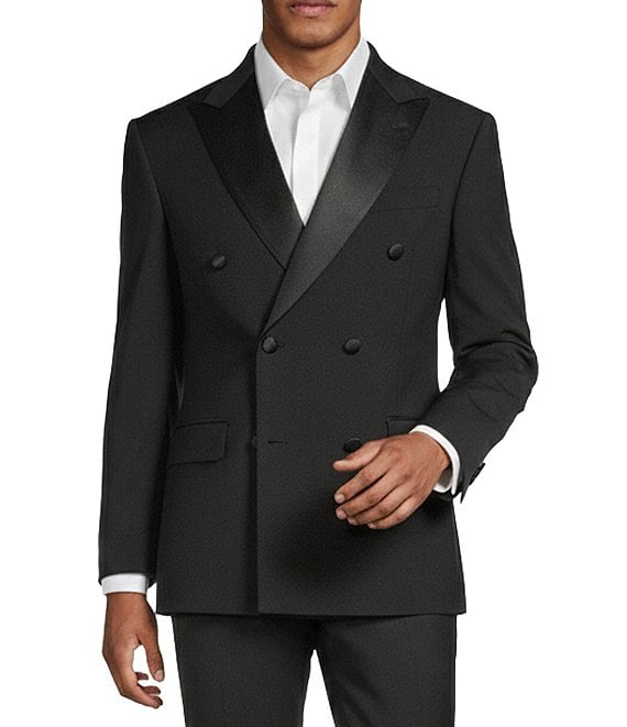 Tre Vero Modern Fit Solid Sport Coat, Black - Image 1